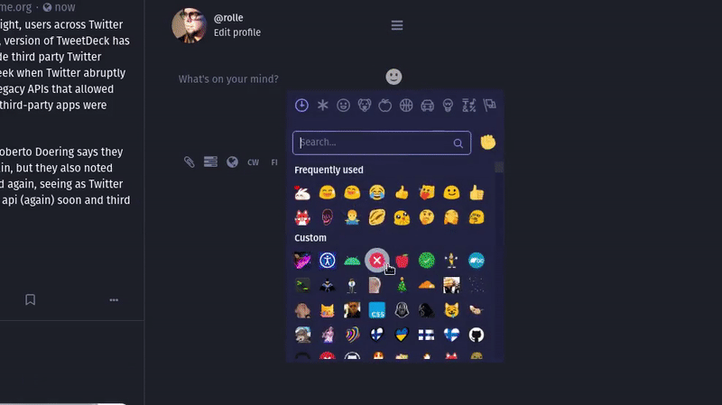 A GIF animation video scrolling all the wonderful emojis